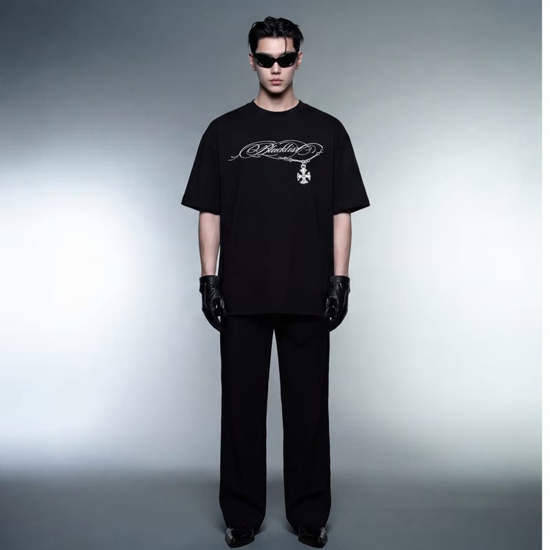 Blacklist Holy Assembly Print Tee – Black