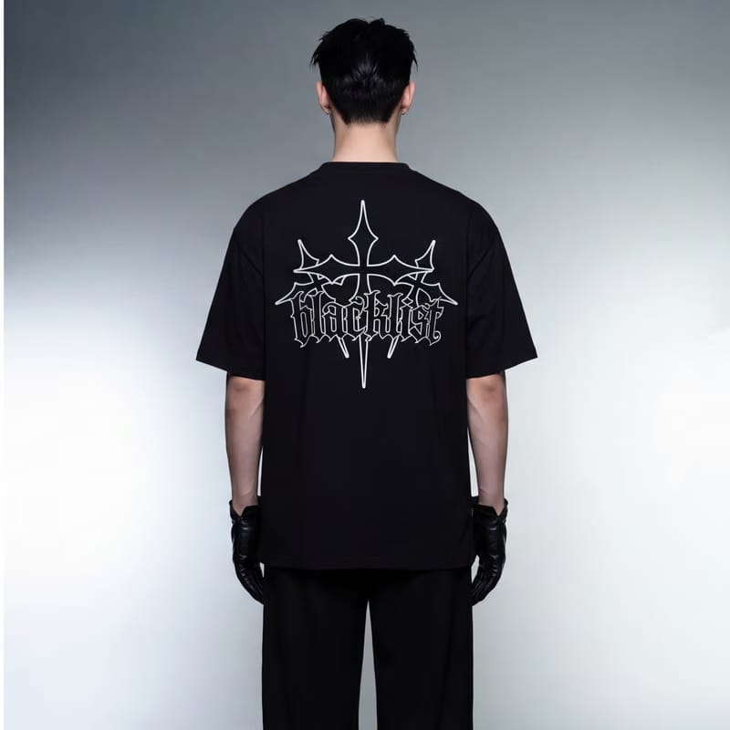 Blacklist Shadow Cross Classic Oversized Black T-Shirt