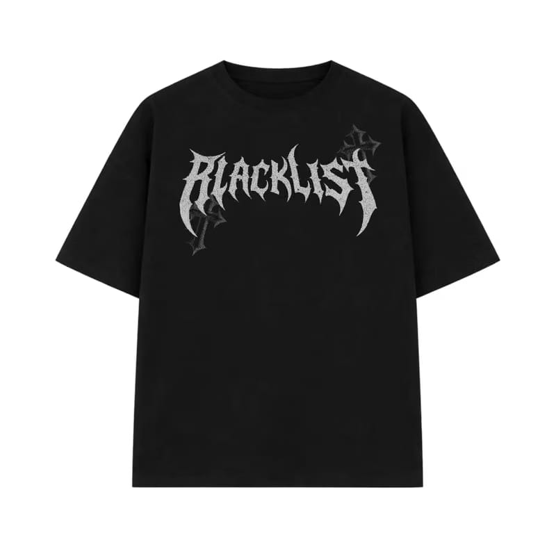 Blacklist “god Be the Glory” Oversized Black Tee