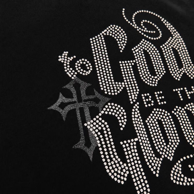 Blacklist “god Be the Glory” Oversized Black Tee