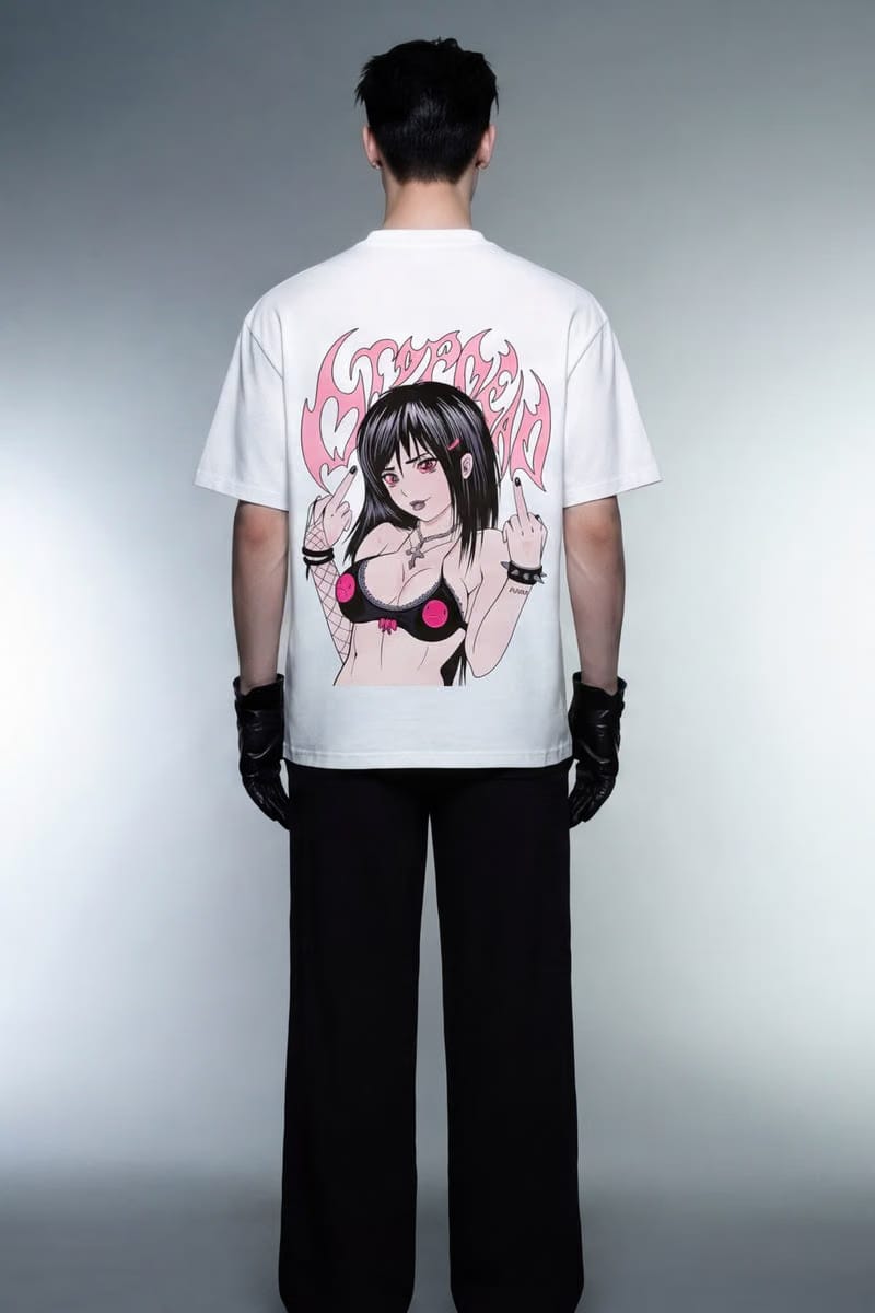 Forfksake Pink White T-Shirt