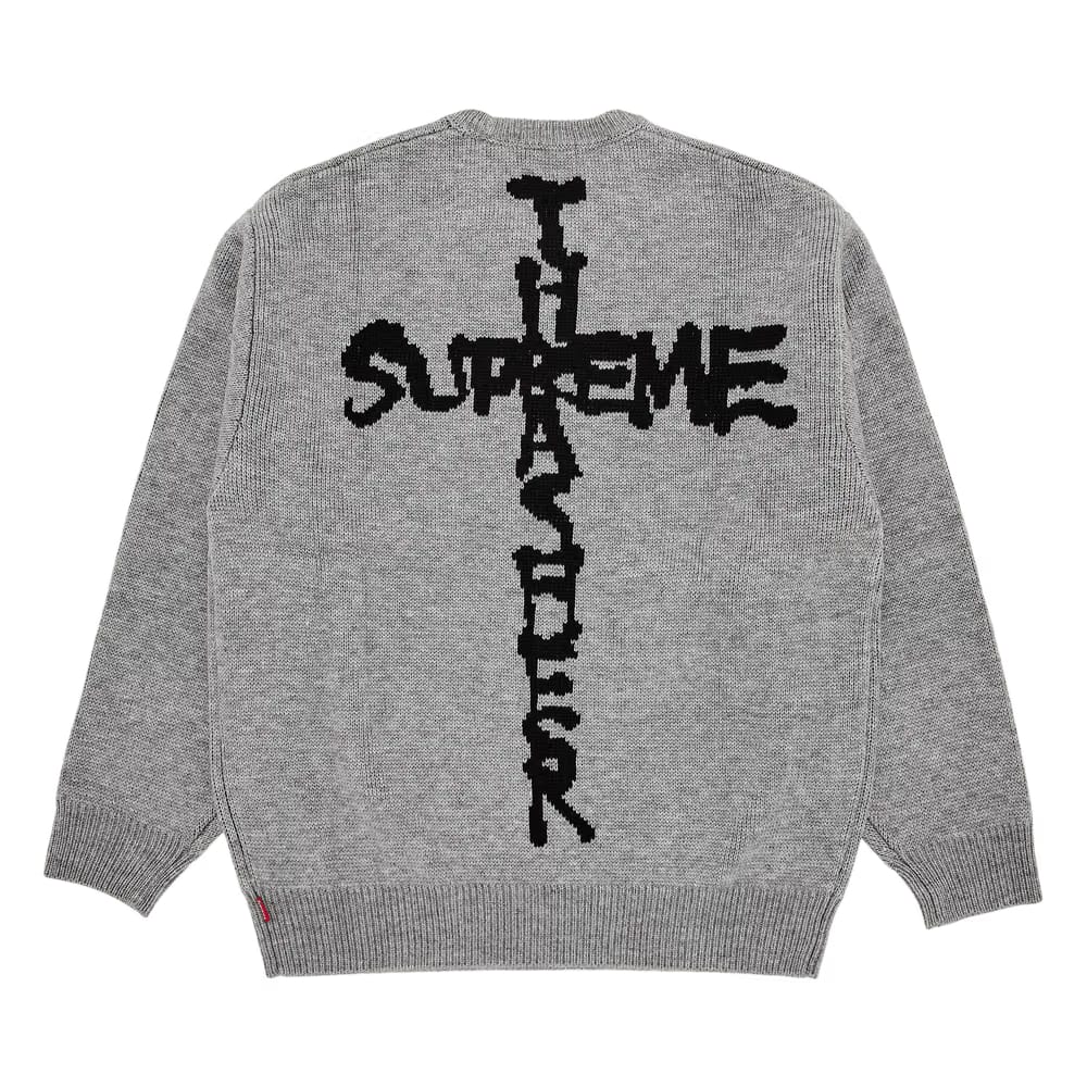 Supreme x Thrasher Sweater Heather Grey