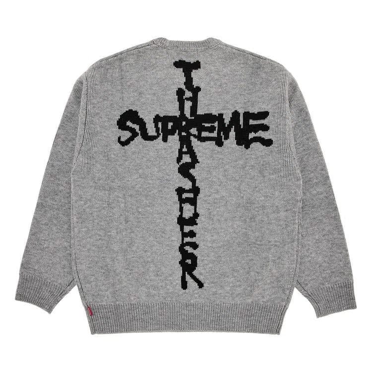 Supreme x Thrasher Sweater Heather Grey