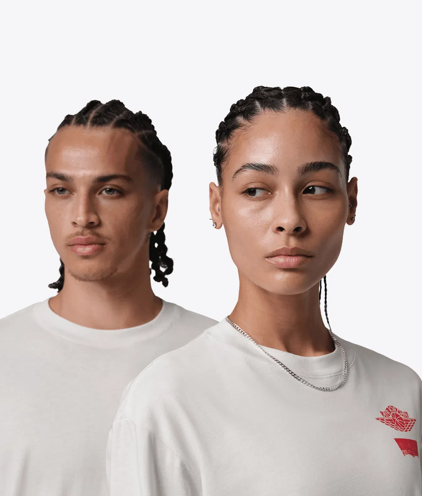 Jordan X LEVIS LONG SLEEVE TEE PALE IVORY/BLACK-UNIVERSITY RED