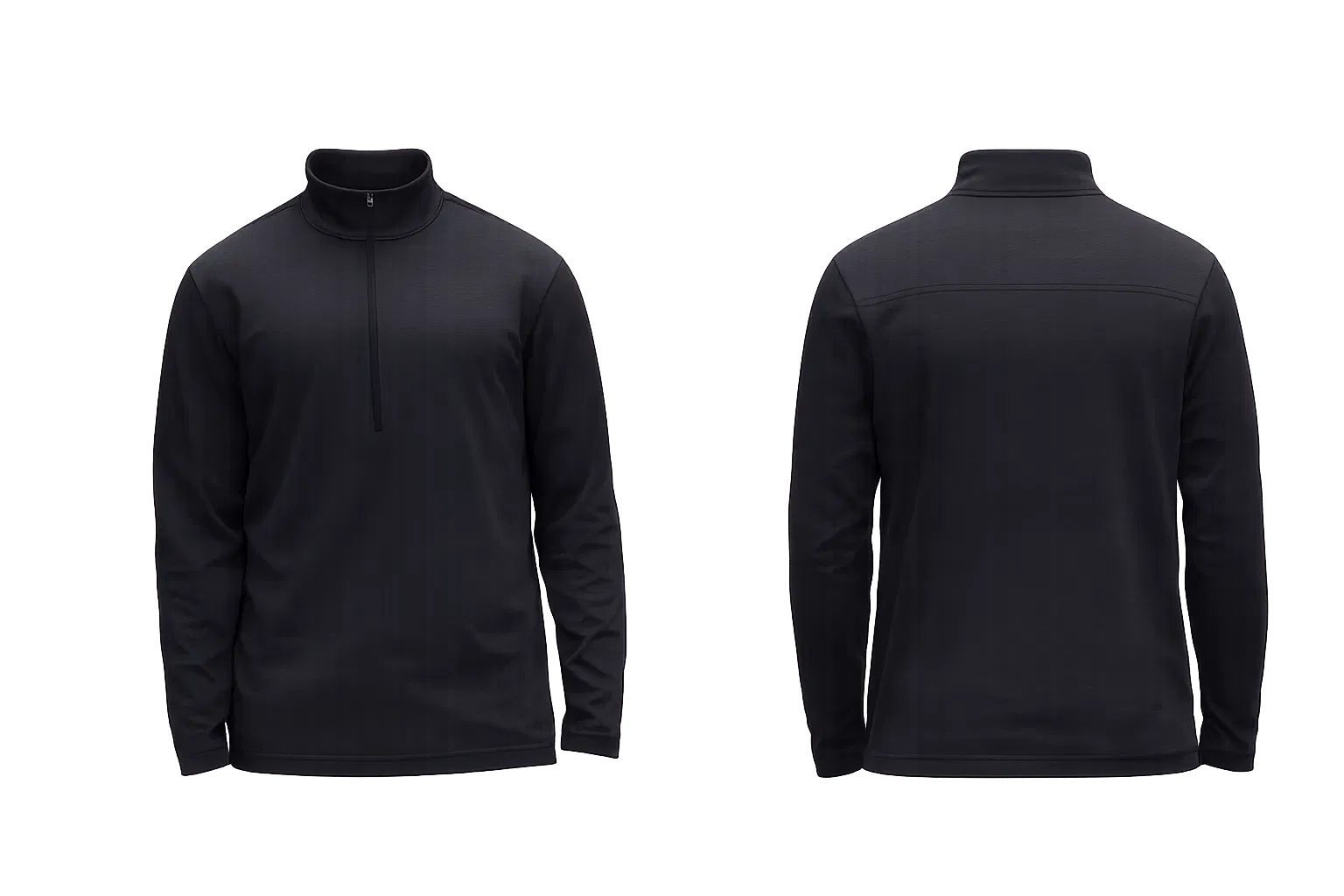 Soft Jersey Half Zip Heathered Black/Heathered Obsidian