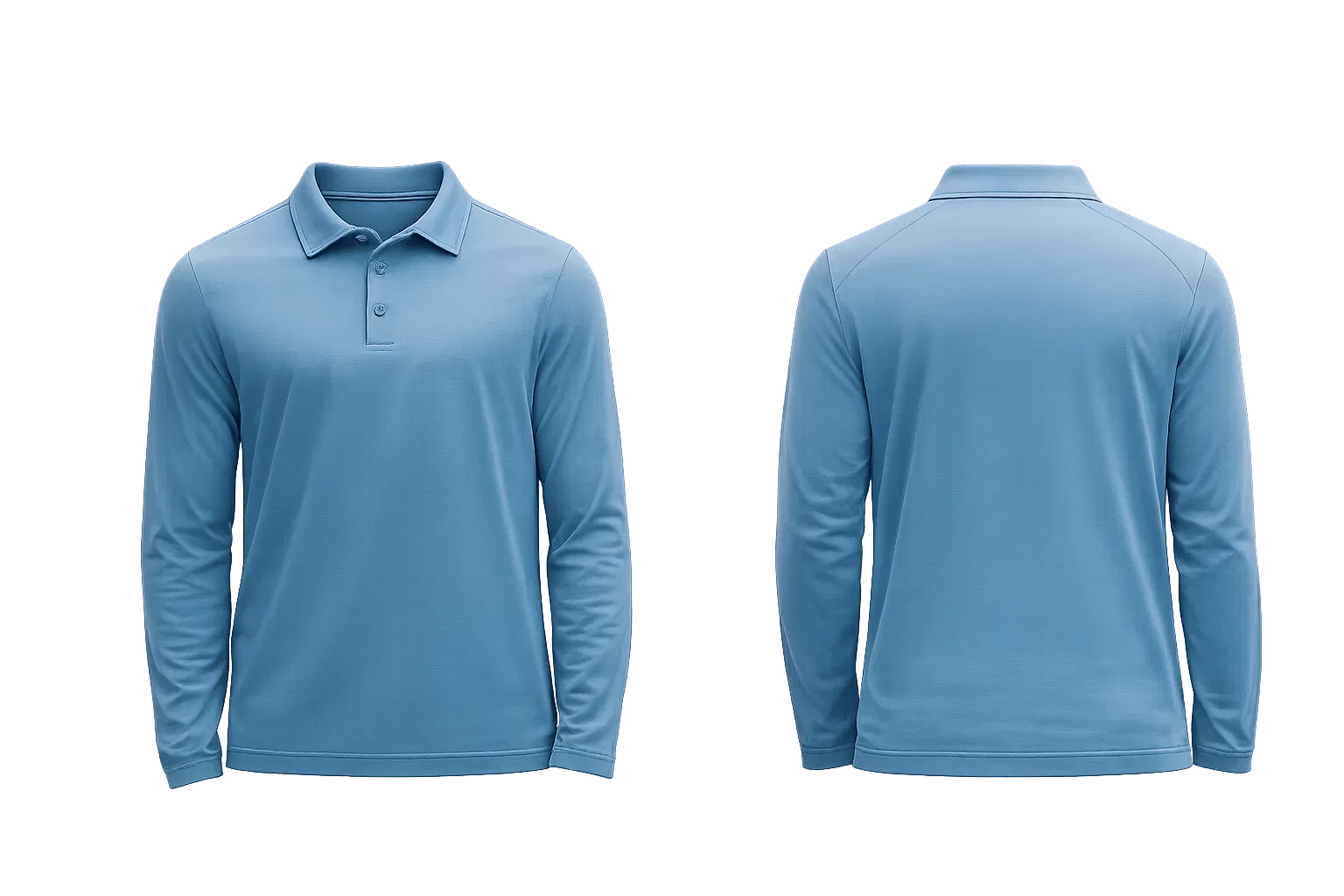 Evolution Long-Sleeve Polo Shirt Steel Blue