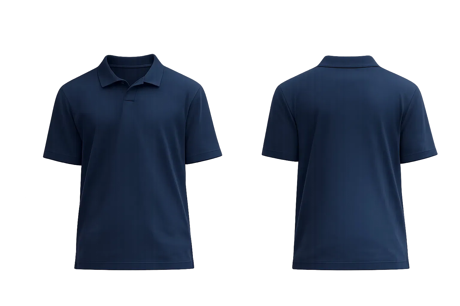 Pique Performance Johnny-Collar Shorts-Sleeve Shirt True Navy