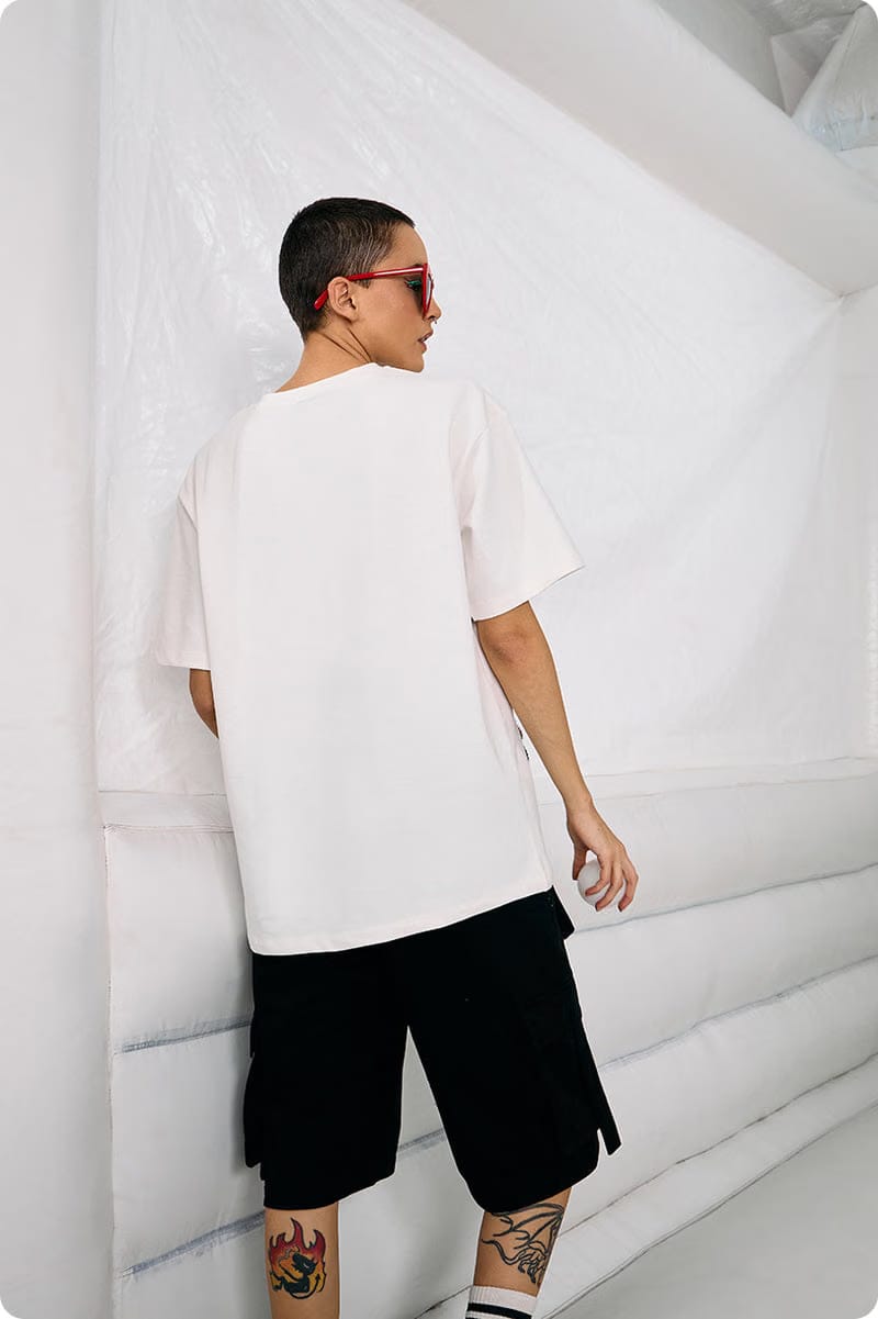 WASTED WHITE MEN'S  T-SHIRT