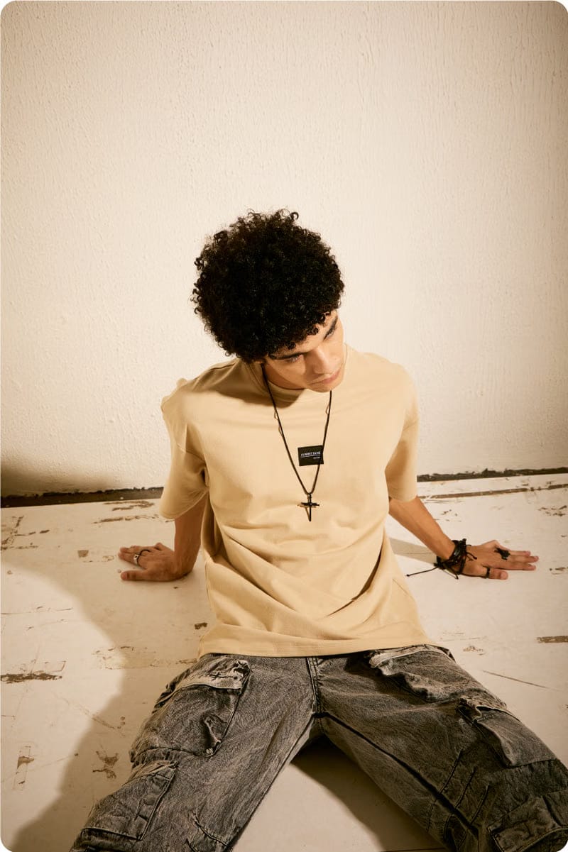 Men's Beige Essential T-Shirt