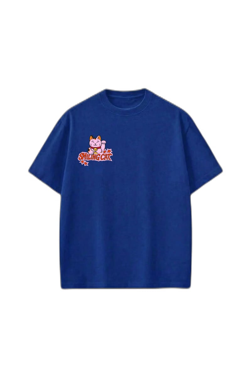 Smiling Cat- Look Beyond the Grid (Dark Blue)Tshirt