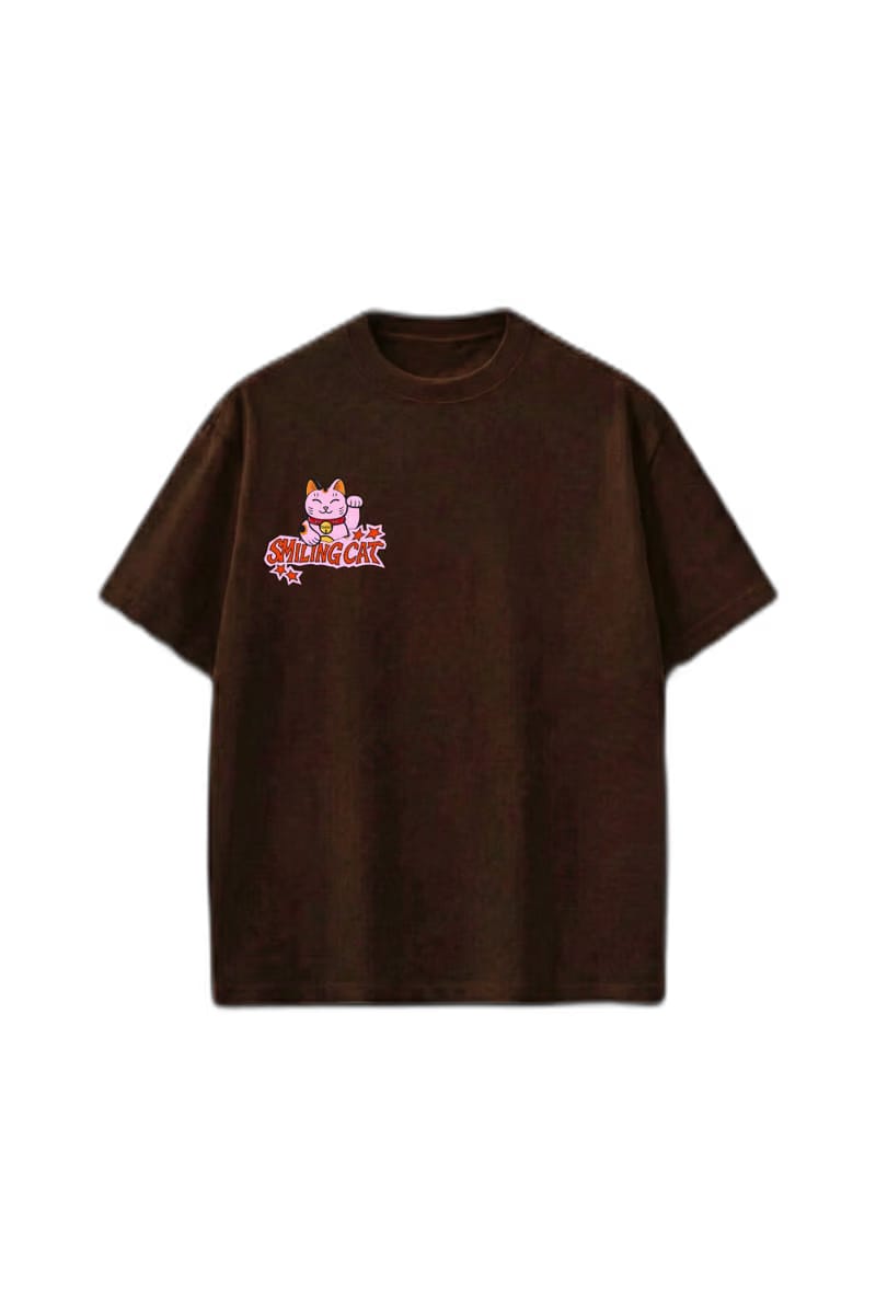 Smiling Cat- Look Beyond the Grid (Dark Brown)T-Shirt