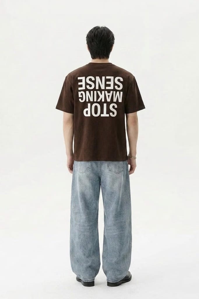 City Off Domes Make Sense Dark Brown T-Shirt