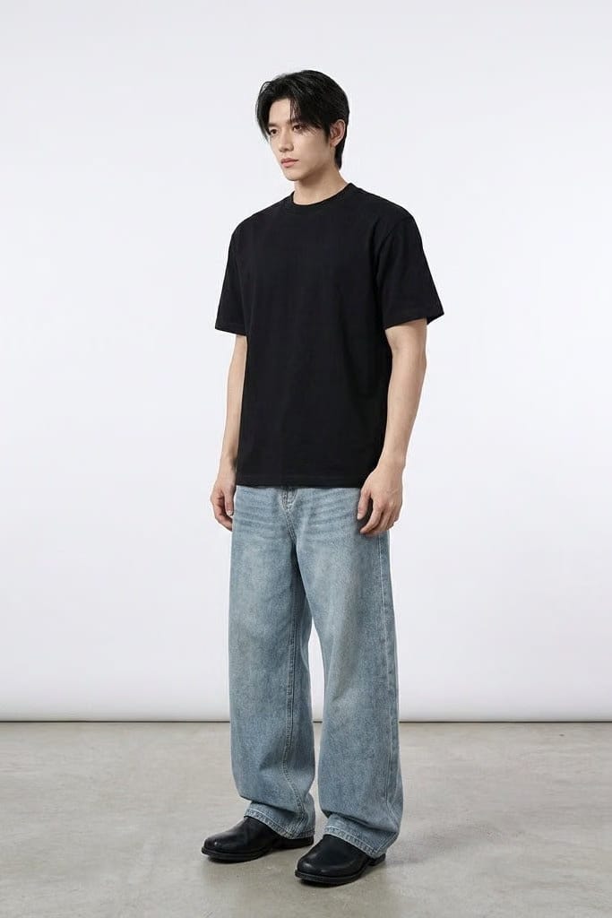 City Off Domes Red Stroke Black T-Shirt