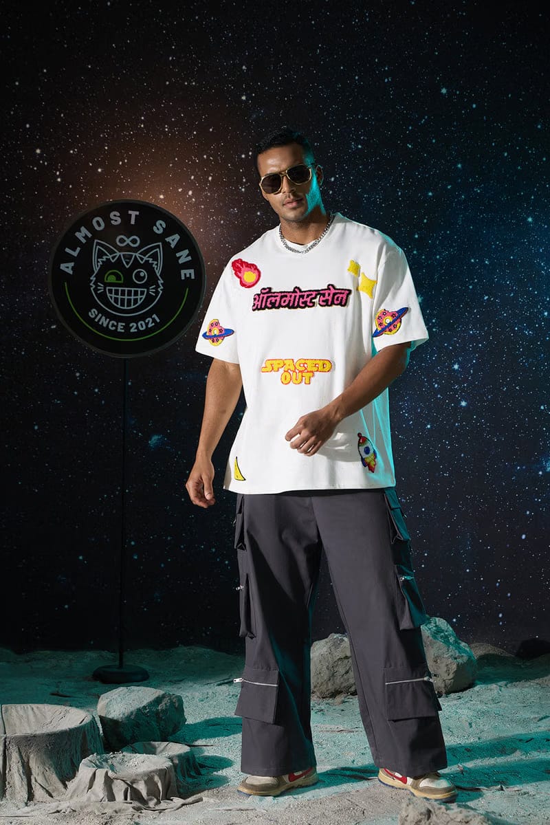 UNISEX SPACED OUT WHITE T-SHIRT