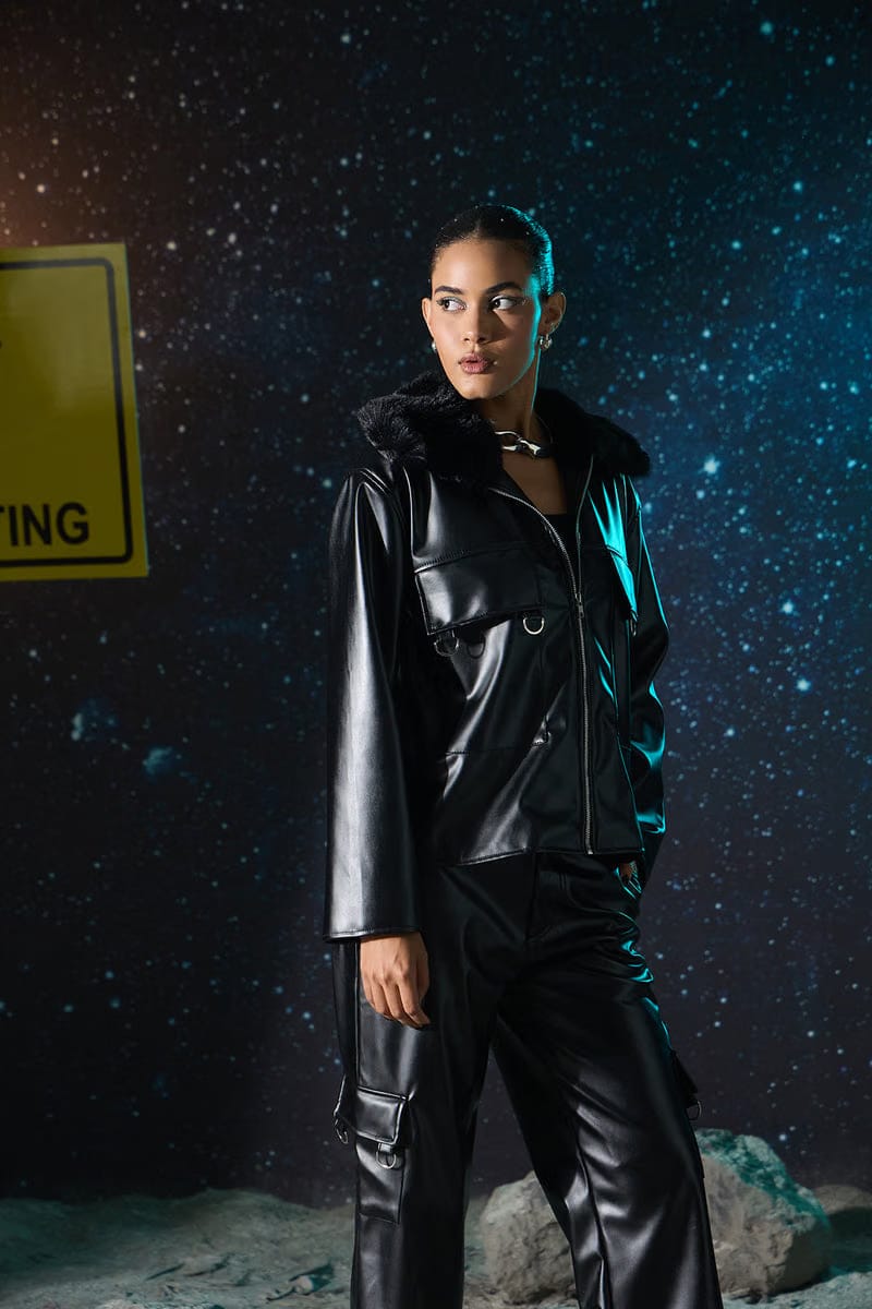 FAUX LEATHER CARGO
