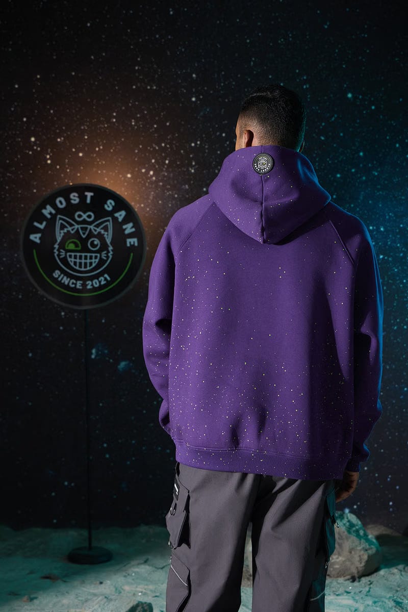 UNISEX SPACED OUT PURPLE HOODIE