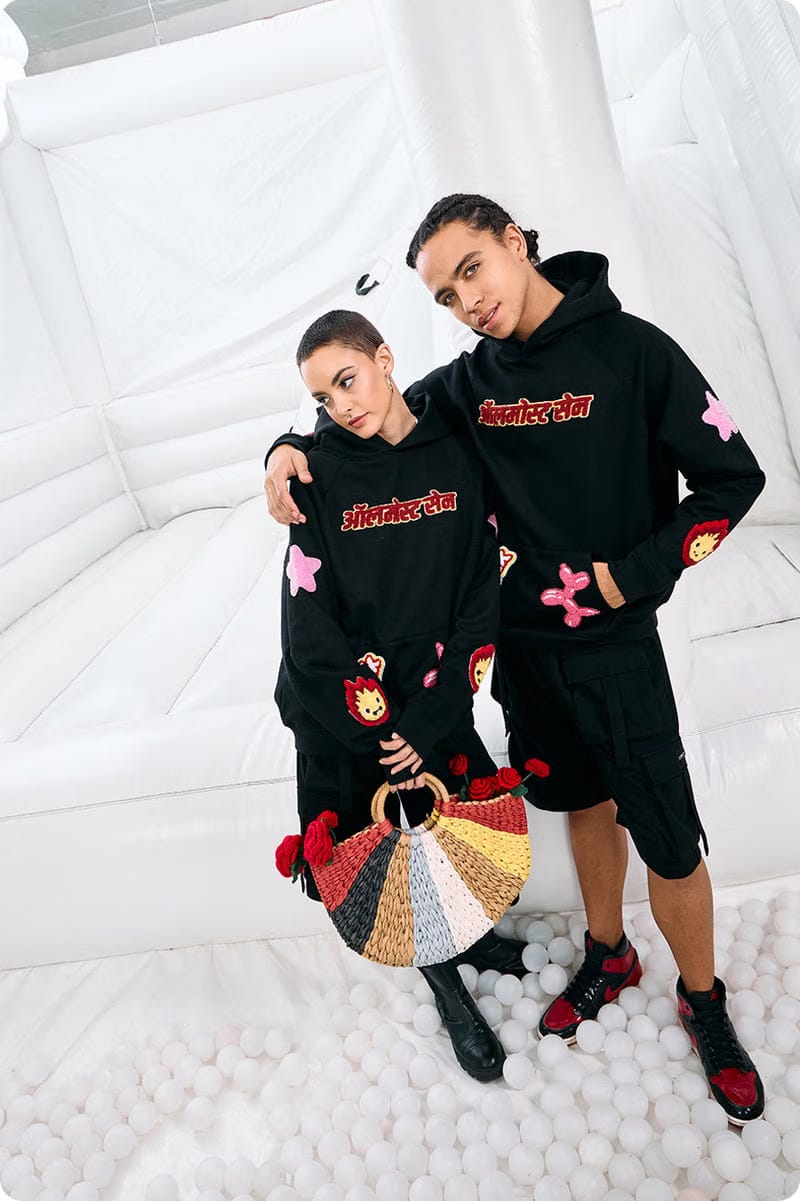 "FUCK BITCHES"BLACK WOMEN'S HOODIE