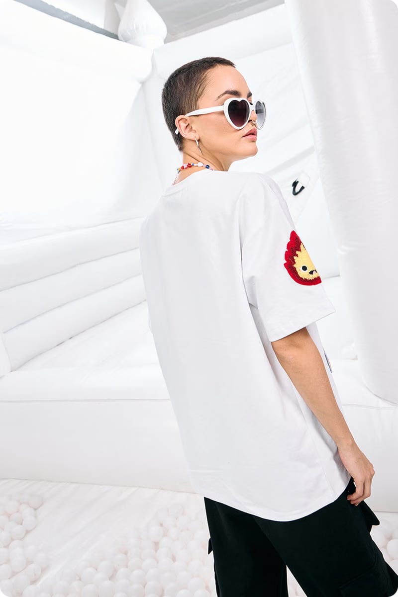 "FUCK BITCHES"WHITE WOMEN'S T-SHIRT