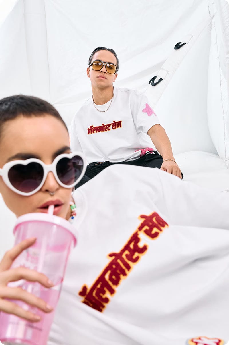 "FUCK BITCHES"WHITE WOMEN'S T-SHIRT