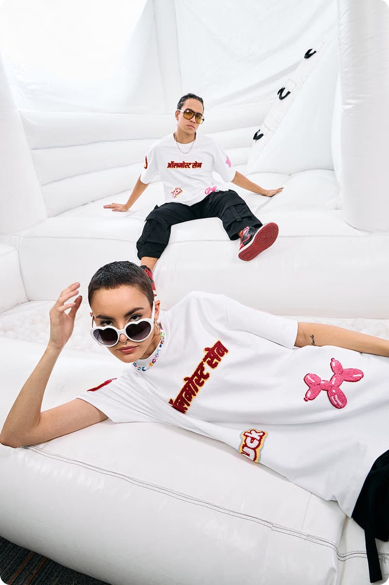 "FUCK BITCHES"WHITE WOMEN'S T-SHIRT