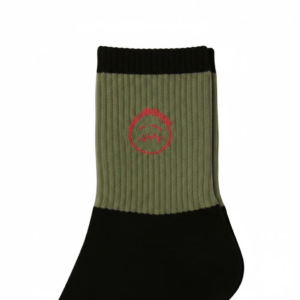 Saucy Club Travis Olive Bandana Socks