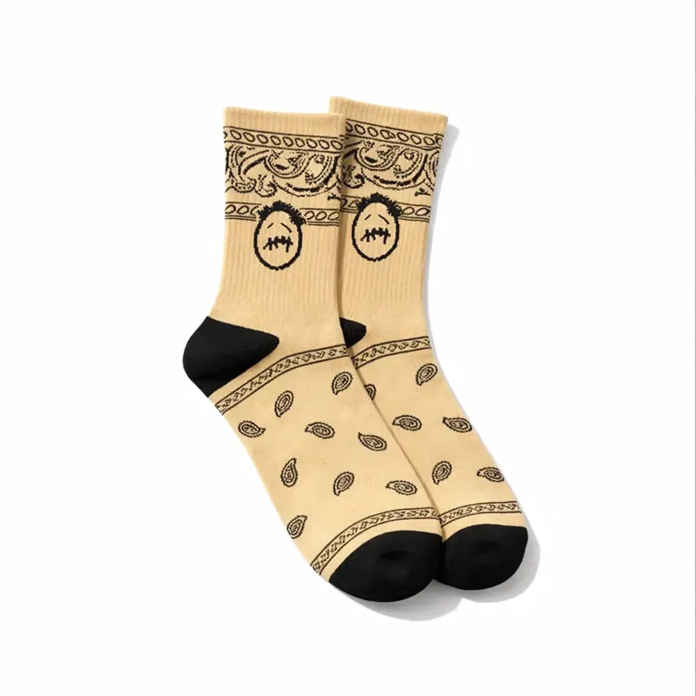 Saucy club Travis Beige Bandana Socks