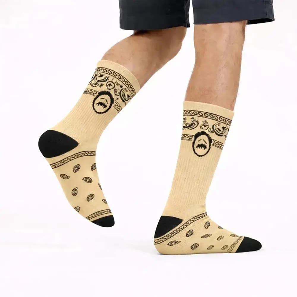 Saucy club Travis Beige Bandana Socks