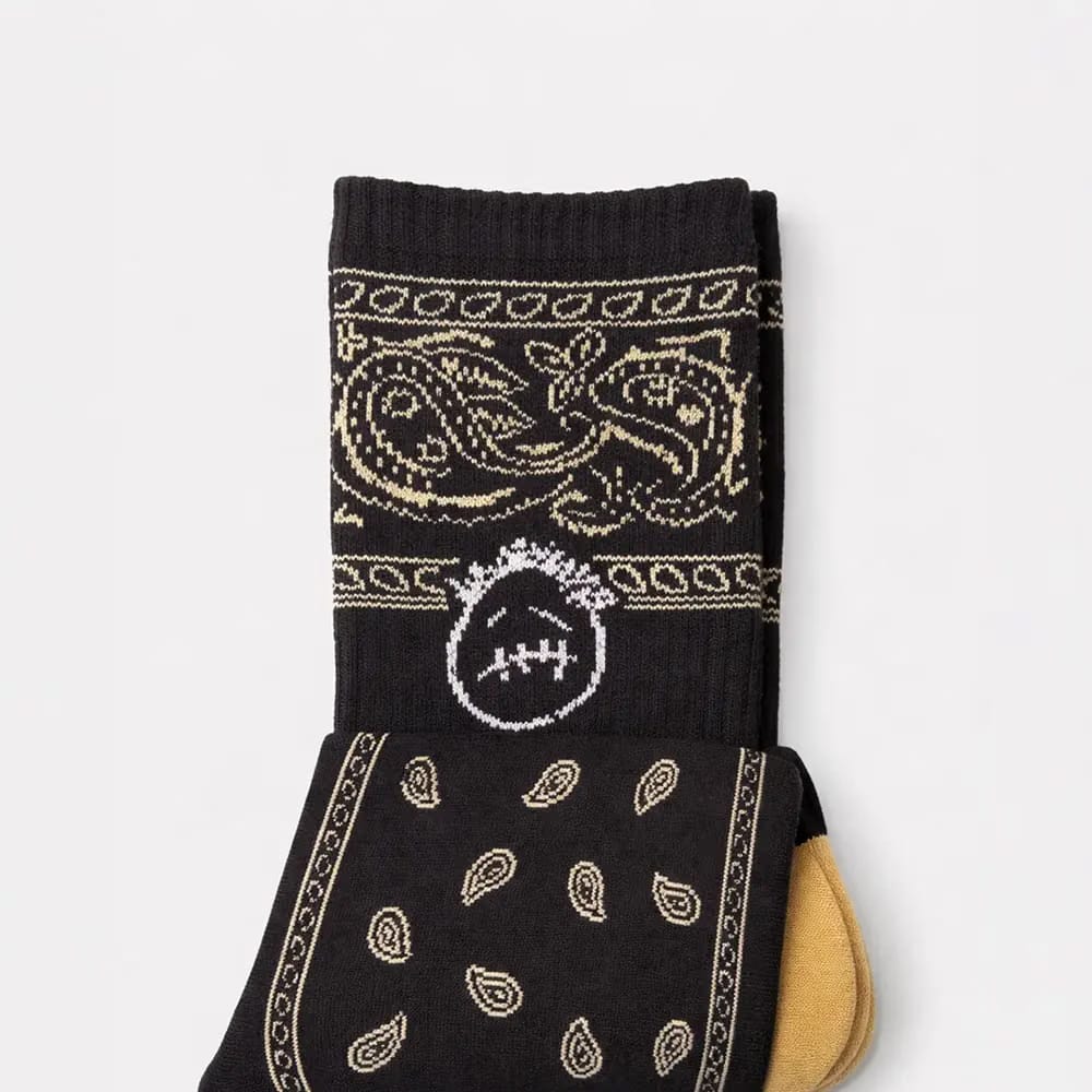 Saucy Club Travis Noir Bandana Socks