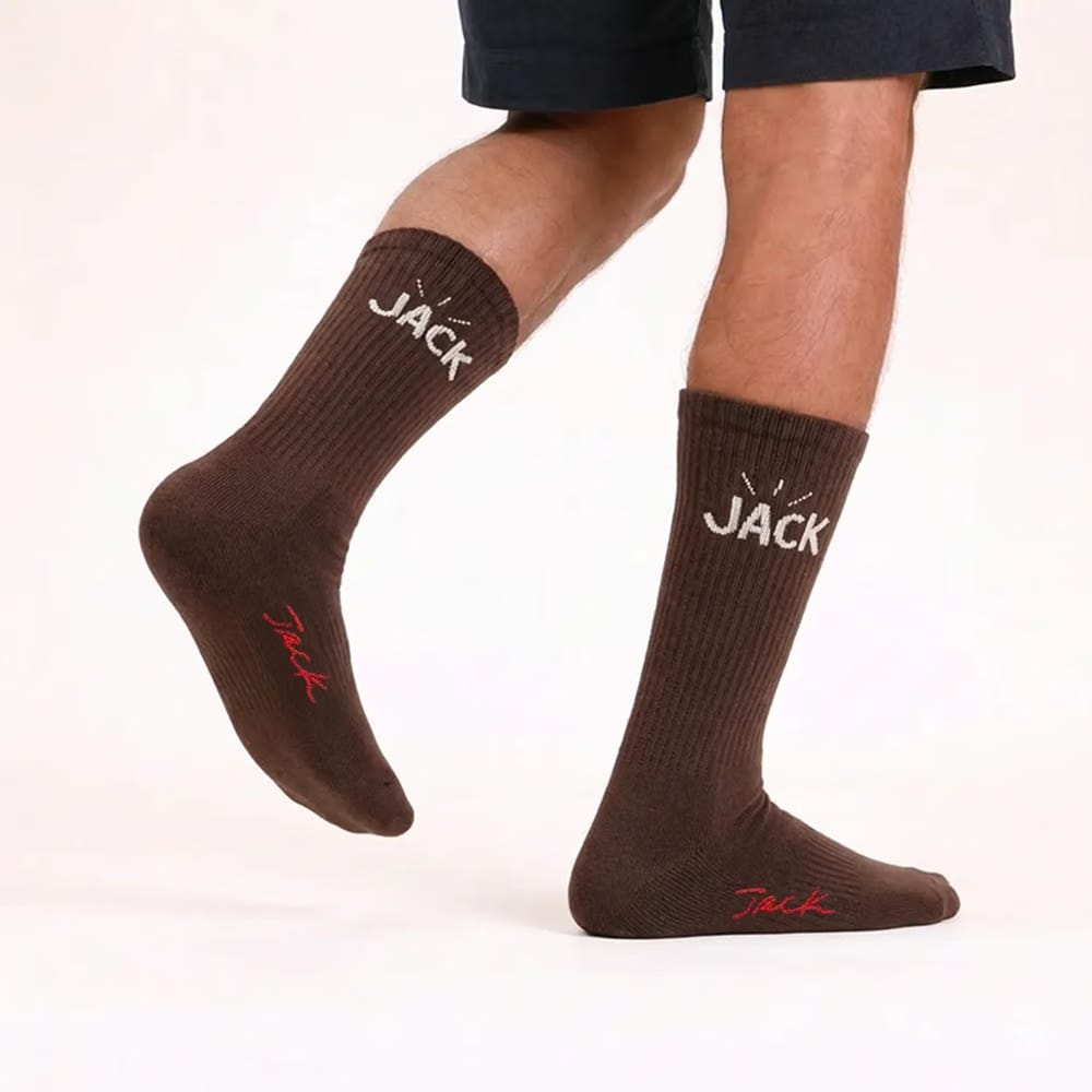 Saucy Club Travis Jack Set of 2 Socks ( brown & green)