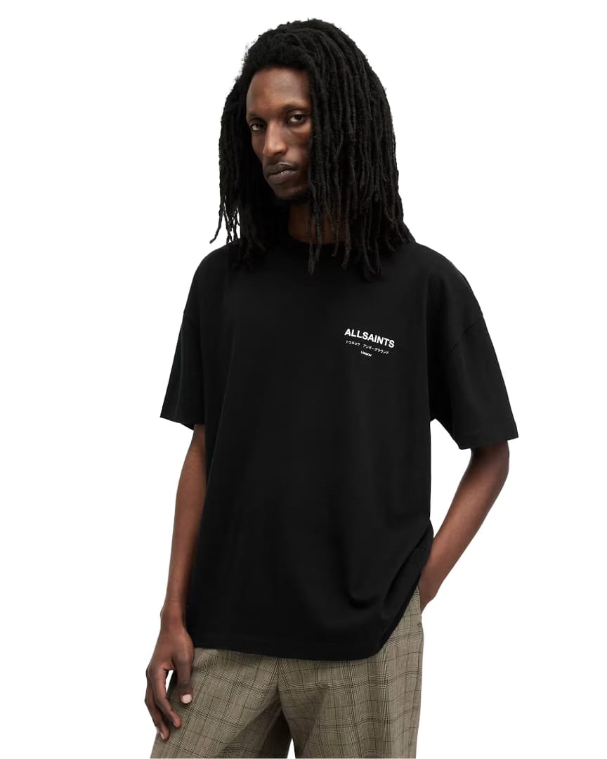 ALL SAINTS UNDERGROUND SS CREW JET BLACK