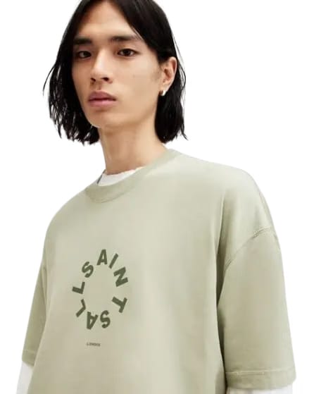ALL SAINTS TIERRA SS CREW HERB GREEN