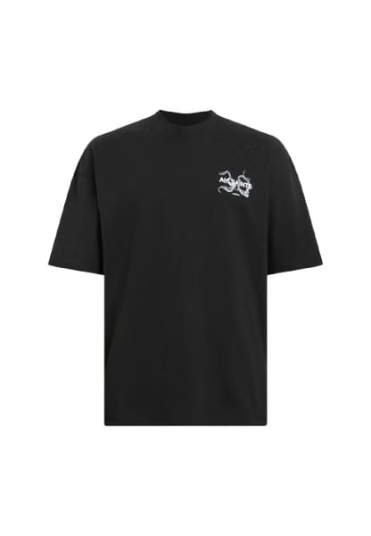 ALL SAINTS CEREMONY SS CREW JET BLACK