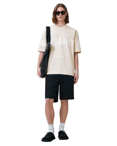 ALL SAINTS BIGGY SS CREW BAILEY TAUPE