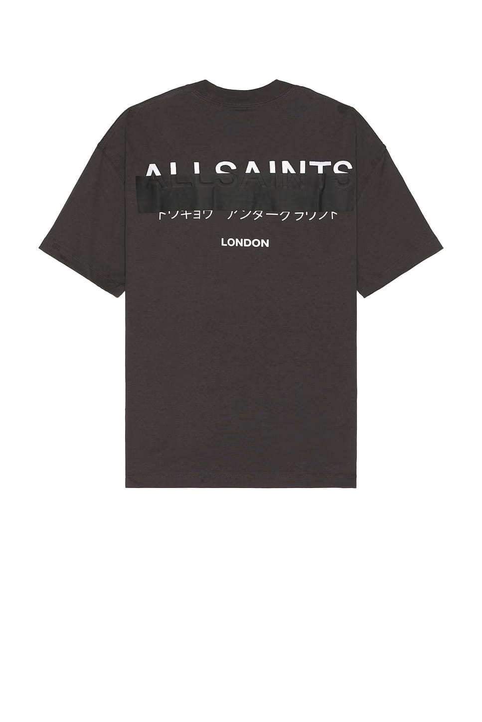 ALL SAINTS REDACT SS CREW WASHED BLACK TSHIRT