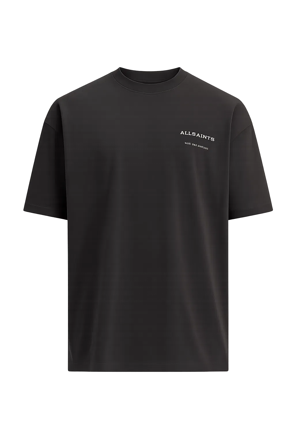 ALL SAINTS Men Redact Brand Print Oversized Crew-Neck T-Shirt