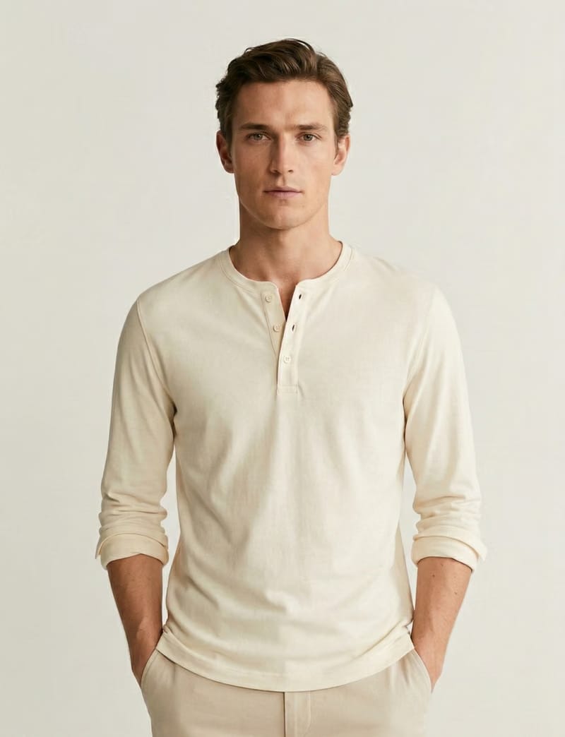 Classic Henley Long Sleeve – Cloud