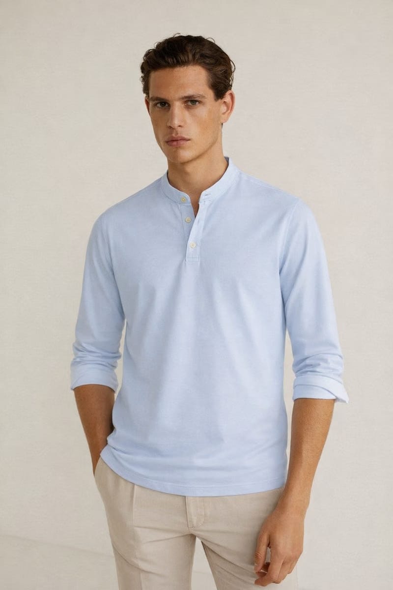 Classic Henley Long Sleeve – Glacier