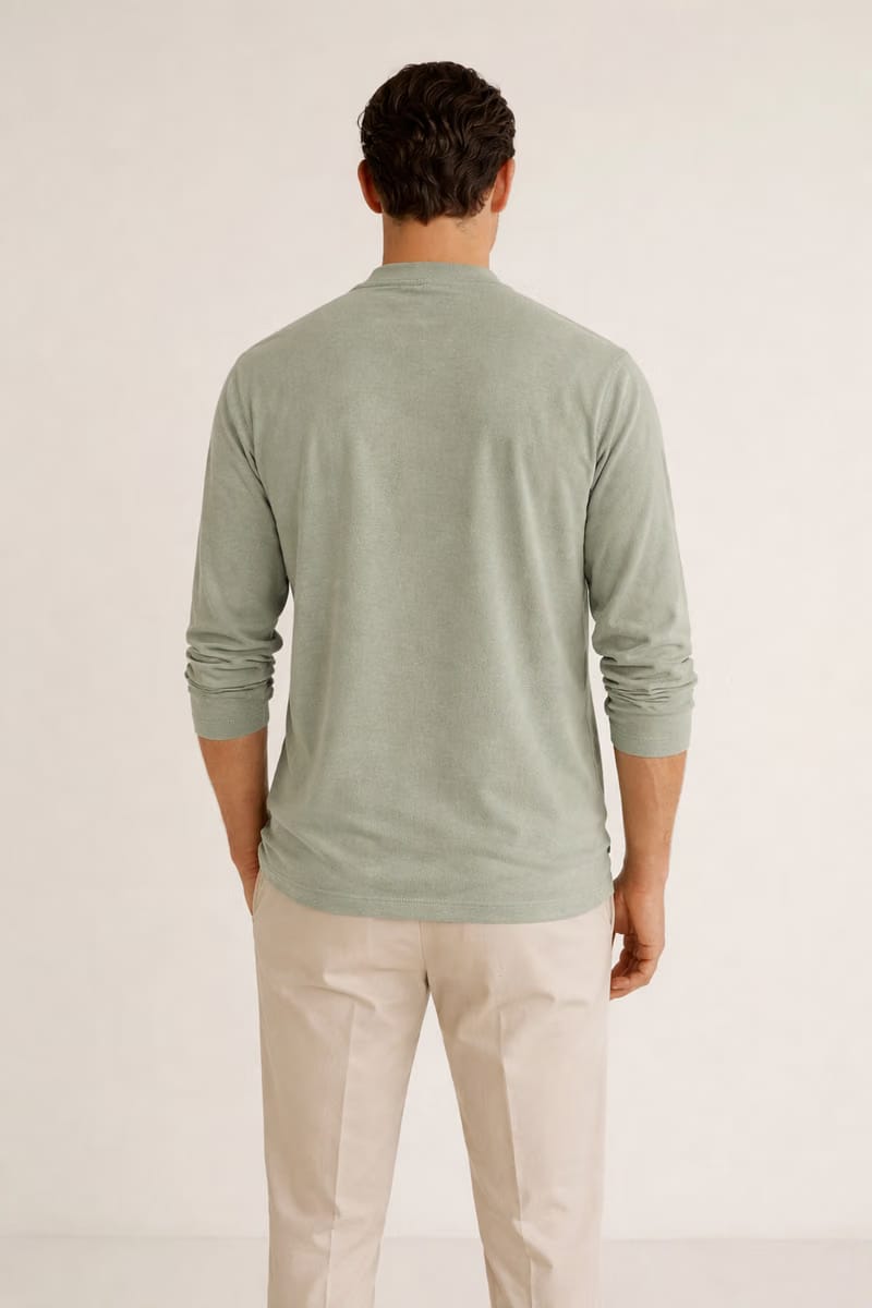 Classic Henley Long Sleeve – Vintage Sage