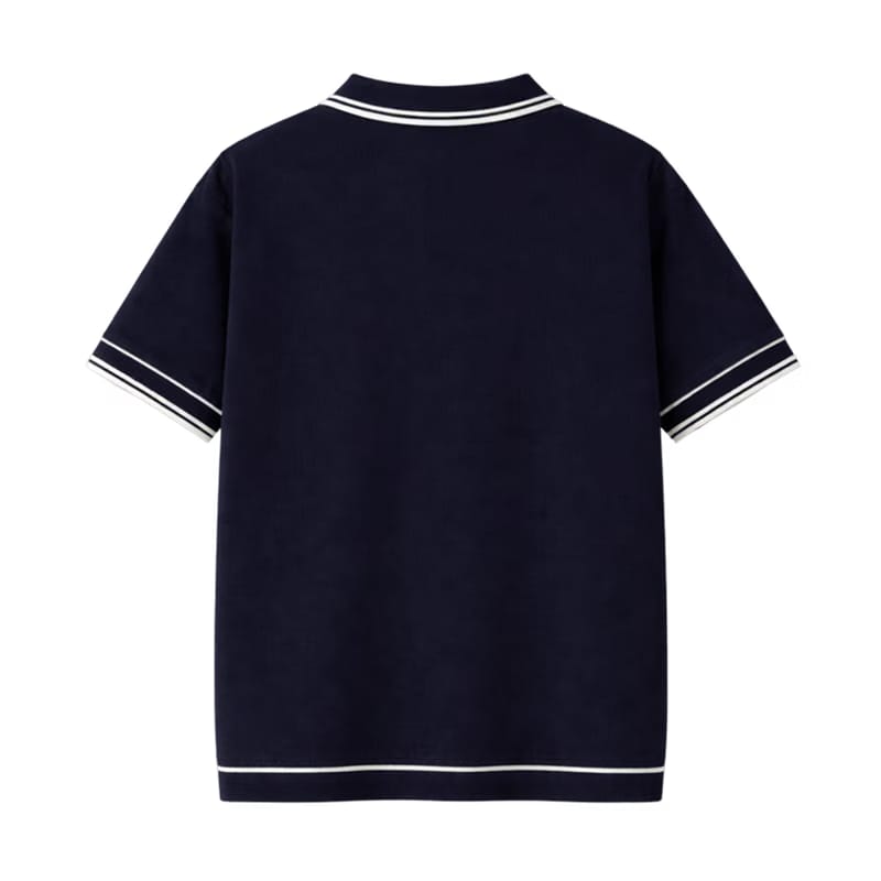 Monaco Knit Polo – Deep Navy