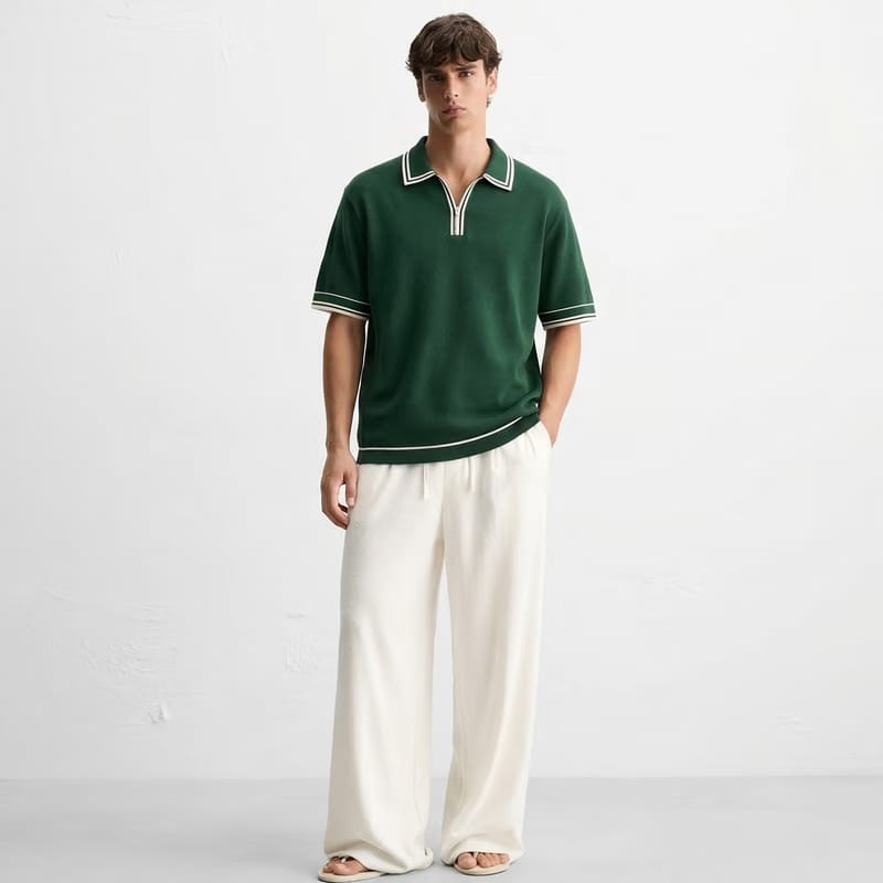 Monaco Knit Polo – Forest