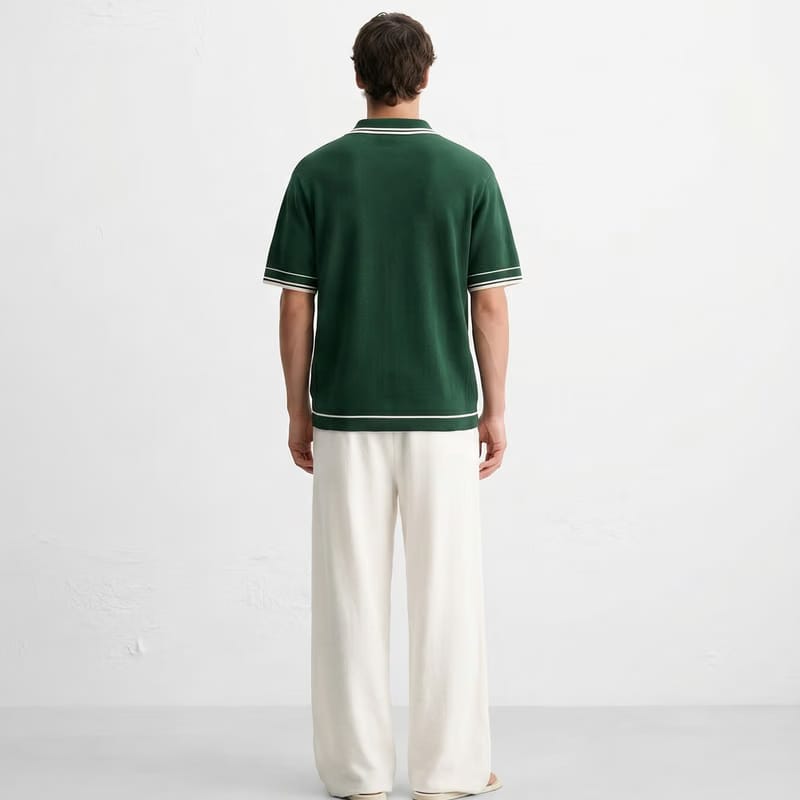 Monaco Knit Polo – Forest