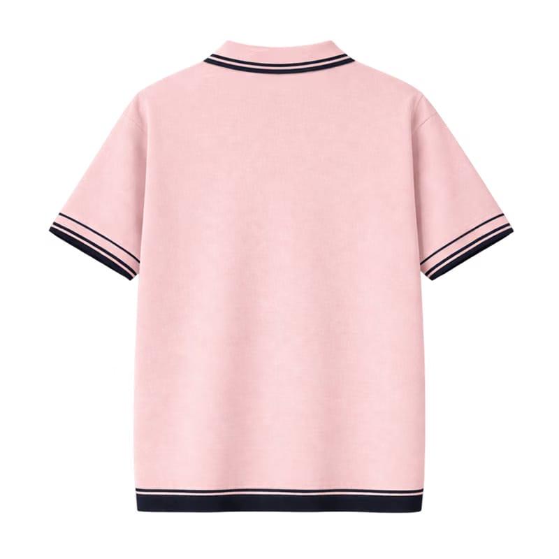 Monaco Knit Polo – Rose