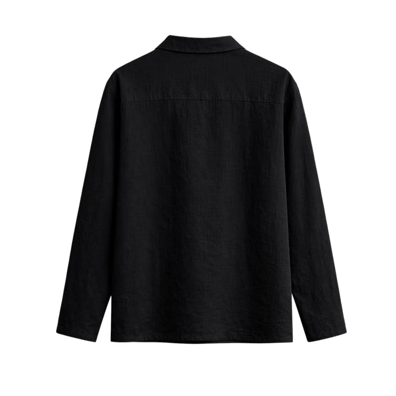 Softline Long Sleeve Polo – Jet Black
