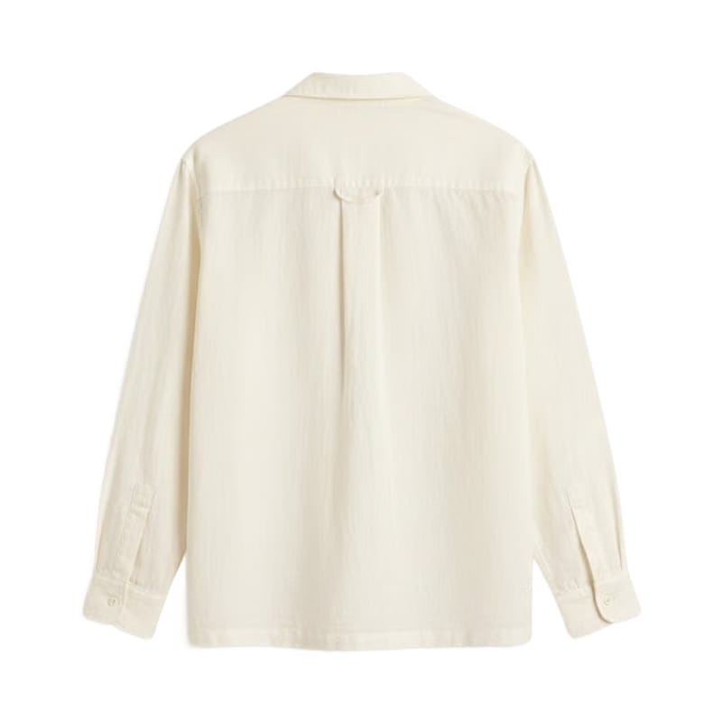 Tailored Open Collar Linen Shirt – Cream