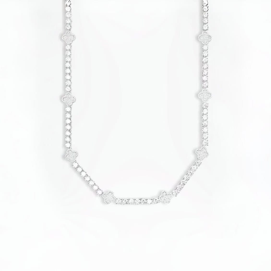Iced Motif Tennis Chain - 5mm