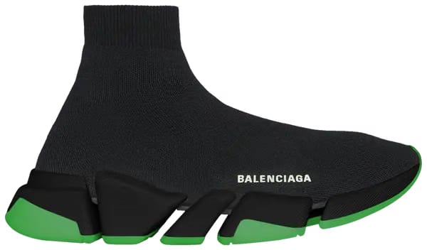 Balenciaga Speed 2.0 Sneaker Clear Sole - Black Neon Green