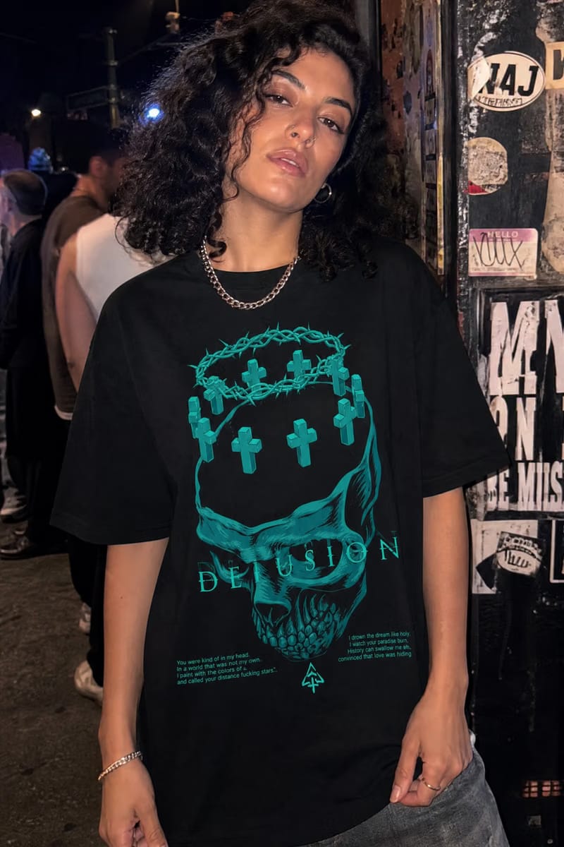 Voyd Abstract Alley Black T-shirt