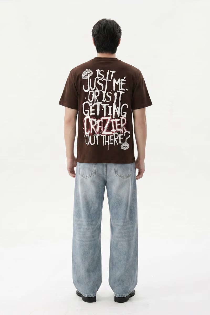 Voyd Design Drip Brown T-shirt