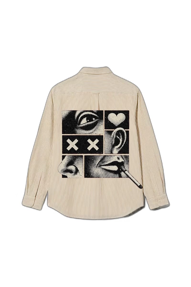 Smiling Cat- 5 Senses Striped Shirt