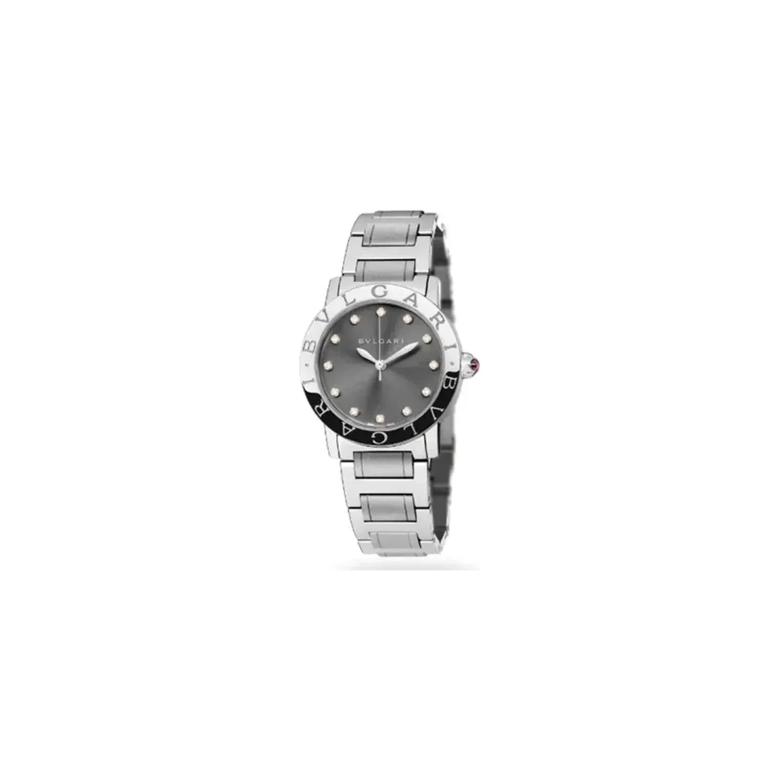 Bvlgari 33Mm Stainless Steel Anthracite Dial Steel Bracelet Ladies Watch